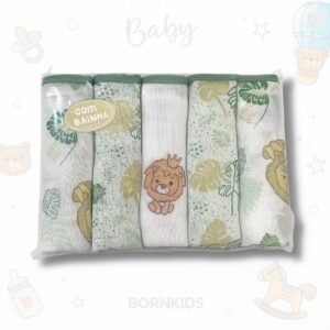 Pacote Fraldas Luxo Estampado 5 Peças