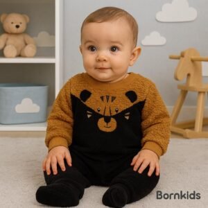 Macacão Preto c/ Marrom