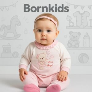 Macacão Bordado: Ursinho