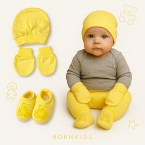 kit touca, luva e sapatinho