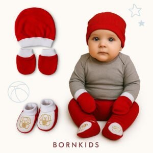 kit touca, luva e sapatinho