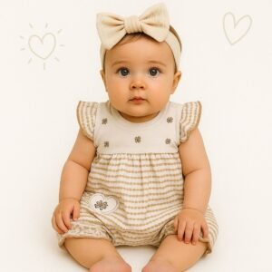 Macacão Romper Verão Listras