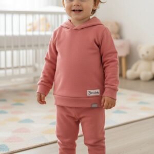 Conjunto Inverno Bouclé Rosa Claro