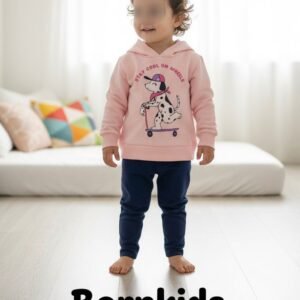 Conjunto Inverno (2 peças) Casaco + Calça Rosa