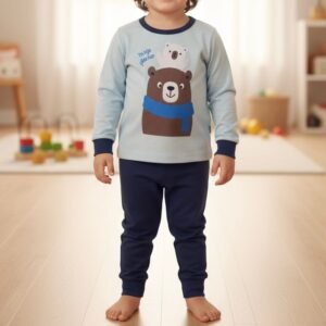 Conjunto Inverno (2 peças) Casaco + Calça Azul Escuro