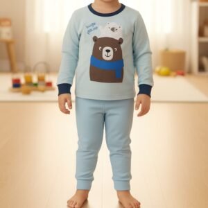 Conjunto Inverno (2 peças) Casaco + Calça Azul Bebê