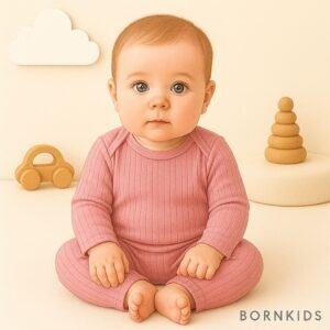 Conjunto Canelado ML 2 Peças (Body + Calça) Rose