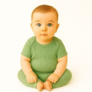 Conjuntos Canelado Verde + Body MC