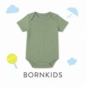 Body Suedine Canelado MC (Verde)