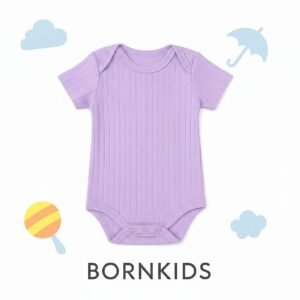 Body Suedine Canelado MC (Lilás)