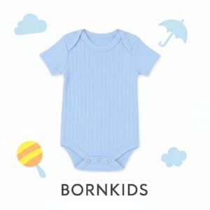 Body Suedine Canelado MC (Azul)